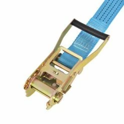 VidaXL Sangle d’arrimage à cliquet 4 pcs 4 tonnes 8 m x 50 mm Bleu -Accessoires de quincaillerie Soldes image 5 142656