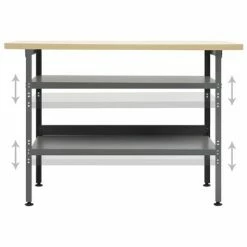 VidaXL Établi Gris 120x60x85 cm Acier -Accessoires de quincaillerie Soldes image 5 145344