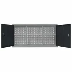 VidaXL Armoire à outils murale Style Industriel Métal Gris et noir -Accessoires de quincaillerie Soldes image 5 145366