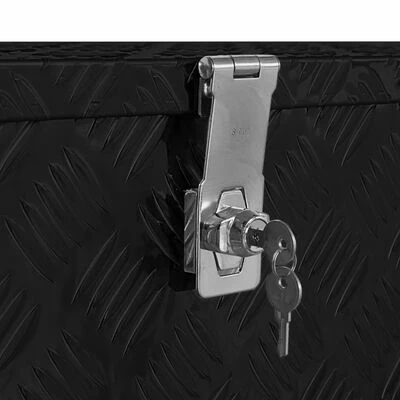 VidaXL Boîte en aluminium 80x30x35 cm Noir 7 VidaXL Boîte en aluminium 80x30x35 cm Noir – Image 5