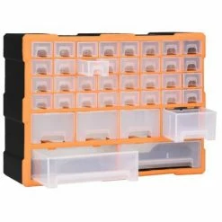 VidaXL Organisateur multi-tiroirs avec 40 tiroirs 52x16x37,5 cm -Accessoires de quincaillerie Soldes image 5 147577