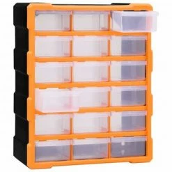 VidaXL Organisateur multi-tiroirs avec 18 tiroirs centraux 38x16x47 cm -Accessoires de quincaillerie Soldes image 5 149597