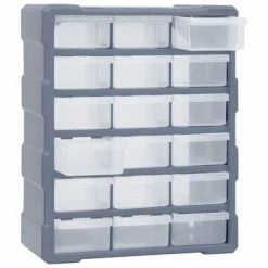 VidaXL Organisateur multi-tiroirs avec 18 tiroirs centraux 38x16x47 cm -Accessoires de quincaillerie Soldes image 5 149598
