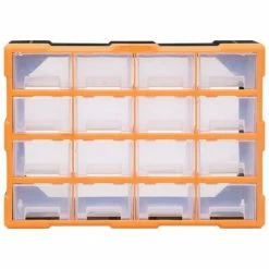 VidaXL Organisateur multi-tiroirs avec 16 tiroirs centraux 52x16x37 cm -Accessoires de quincaillerie Soldes image 5 149601