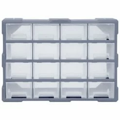 VidaXL Organisateur multi-tiroirs avec 16 tiroirs centraux 52x16x37 cm 12 VidaXL Organisateur multi-tiroirs avec 16 tiroirs centraux 52x16x37 cm -Accessoires de quincaillerie Soldes image 5 149602