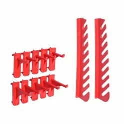 VidaXL Kit de bacs de stockage et panneaux muraux 34 pcs Rouge et noir -Accessoires de quincaillerie Soldes image 5 150811