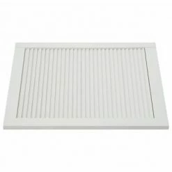 VidaXL Portes à persiennes 2 pcs Bois de pin massif Blanc 69x59,4 cm -Accessoires de quincaillerie Soldes image 5 151167