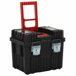 VidaXL Chariot à boîte à outils Noir et rouge Polypropylène -Accessoires de quincaillerie Soldes image 5 152098