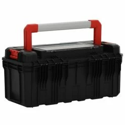 VidaXL Boîte à outils Noir et rouge 55x28x26,5 cm -Accessoires de quincaillerie Soldes image 5 152100