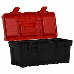 VidaXL Ensemble de boîte à outils 2 pcs Noir et rouge Polypropylène -Accessoires de quincaillerie Soldes image 5 152103