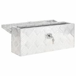 VidaXL Boîte de rangement Argenté 50x20,5x15 cm Aluminium -Accessoires de quincaillerie Soldes image 5 152246