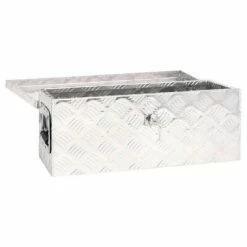 VidaXL Boîte de rangement Argenté 60x23,5x23 cm Aluminium -Accessoires de quincaillerie Soldes image 5 152248