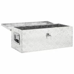 VidaXL Boîte de rangement Argenté 70x31x27 cm Aluminium 12 VidaXL Boîte de rangement Argenté 70x31x27 cm Aluminium -Accessoires de quincaillerie Soldes image 5 152250