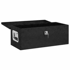 VidaXL Boîte de rangement Noir 70x31x27 cm Aluminium 11 VidaXL Boîte de rangement Noir 70x31x27 cm Aluminium -Accessoires de quincaillerie Soldes image 5 152251