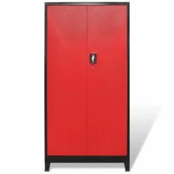 VidaXL Armoire à outils avec 2 portes Acier 90x40x180 cm Noir et rouge 12 VidaXL Armoire à outils avec 2 portes Acier 90x40x180 cm Noir et rouge -Accessoires de quincaillerie Soldes image 5 20158