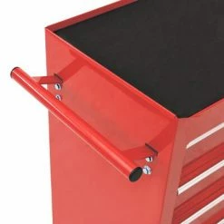 VidaXL Chariot à outils avec 10 tiroirs Acier Rouge -Accessoires de quincaillerie Soldes image 5 3056731