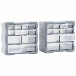 VidaXL Organisateurs multi-tiroirs avec 12 tiroirs 2 pcs 26,5x16x26 cm -Accessoires de quincaillerie Soldes image 6 147582