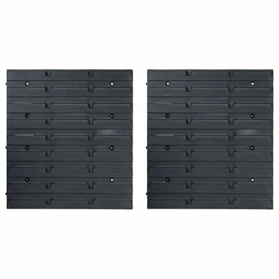 VidaXL Kit de bacs de stockage et panneaux muraux 39 pcs Rouge et noir 8 VidaXL Kit de bacs de stockage et panneaux muraux 39 pcs Rouge et noir – Image 6