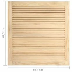 VidaXL Porte à persiennes Bois de pin massif 61,5x59,4 cm -Accessoires de quincaillerie Soldes image 6 151121