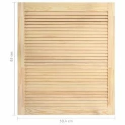 VidaXL Porte à persiennes Bois de pin massif 69x59,4 cm -Accessoires de quincaillerie Soldes image 6 151130
