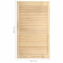 VidaXL Porte à persiennes Bois de pin massif 99,3x49,4 cm -Accessoires de quincaillerie Soldes image 6 151136