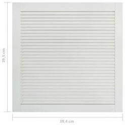 VidaXL Porte à persiennes Bois de pin massif Blanc 39,5x39,4 cm 13 VidaXL Porte à persiennes Bois de pin massif Blanc 39,5x39,4 cm -Accessoires de quincaillerie Soldes image 6 151142