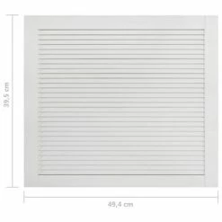 VidaXL Porte à persiennes Bois de pin massif Blanc 39,5x49,4 cm -Accessoires de quincaillerie Soldes image 6 151145