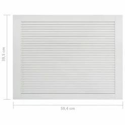 VidaXL Porte à persiennes Bois de pin massif Blanc 39,5x59,4 cm -Accessoires de quincaillerie Soldes image 6 151148