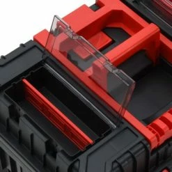 VidaXL Chariot à boîte à outils Noir et rouge Polypropylène -Accessoires de quincaillerie Soldes image 6 152097