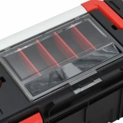 VidaXL Boîte à outils Noir et rouge 55x28x26,5 cm -Accessoires de quincaillerie Soldes image 6 152100