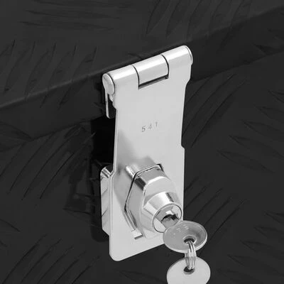 VidaXL Boîte de rangement Noir 70x31x27 cm Aluminium 7 VidaXL Boîte de rangement Noir 70x31x27 cm Aluminium – Image 6