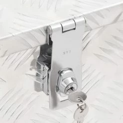 VidaXL Boîte de rangement Argenté 80x39x30 cm Aluminium -Accessoires de quincaillerie Soldes image 6 152252