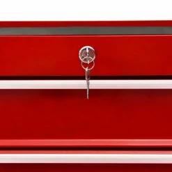 VidaXL Chariot à outils avec 15 tiroirs Acier Rouge -Accessoires de quincaillerie Soldes image 6 3056737
