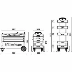 Beta Tools chariot à outil repliable C27S-O en acier orange -Accessoires de quincaillerie Soldes image 6 406994